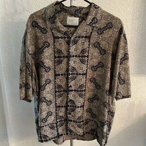 100% silk button down by Paradise